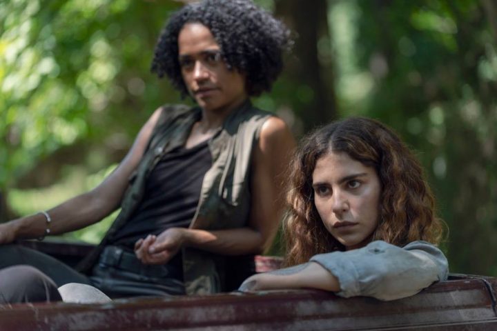 Lauren Ridloff as Connie, Nadia Hilker as Magna - The Walking Dead _ Season 9, Episode 7 - Photo Credit: Gene Page/AMC